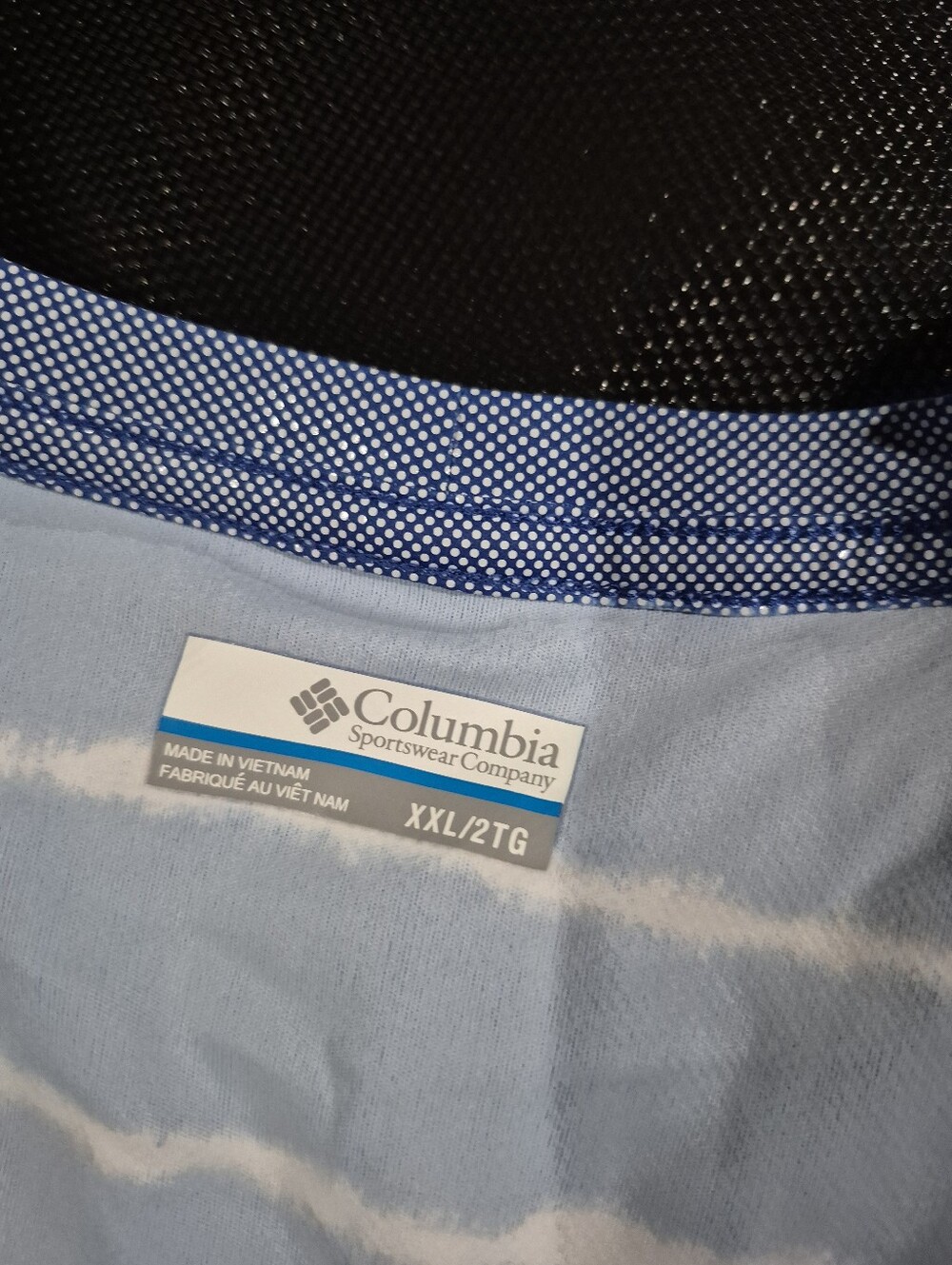Columbia Womens Light Blue and White Long Sleeve Swim Tee